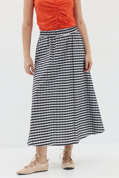 Helena Skirt – Black & White Checkered