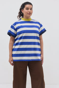 חולצת סול פסים כחול ואפור