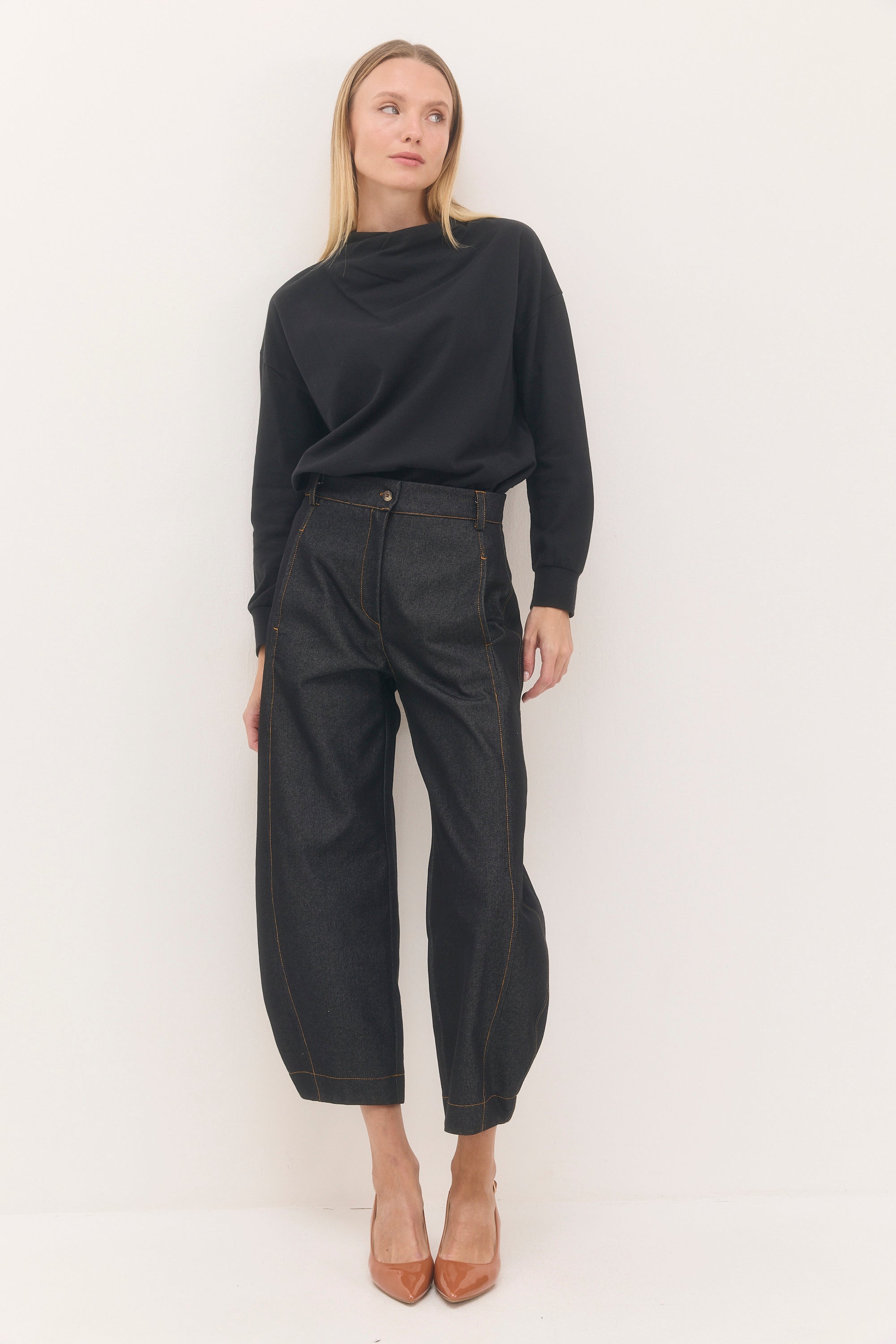 מכנסי אליזבת' ג'ינס כהה