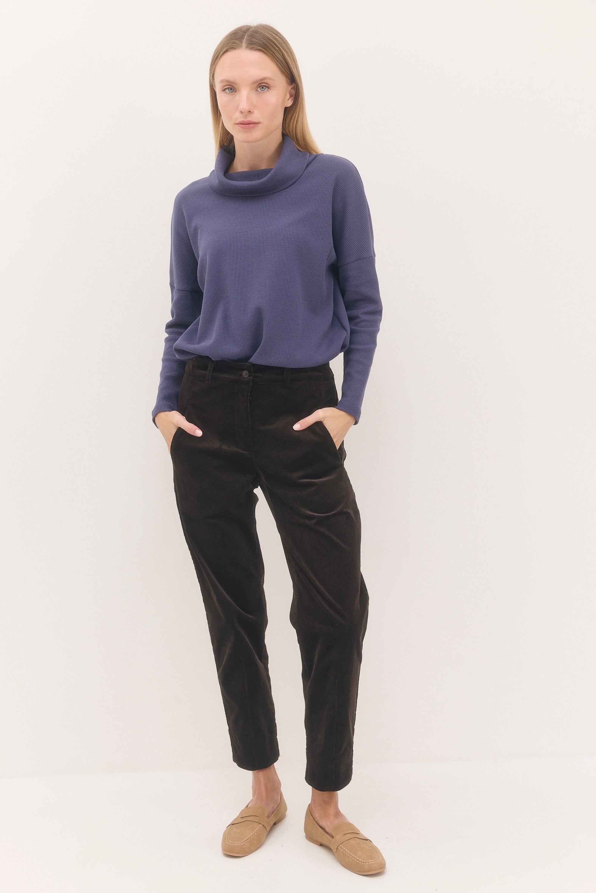 חולצת לונה כחול מעושן