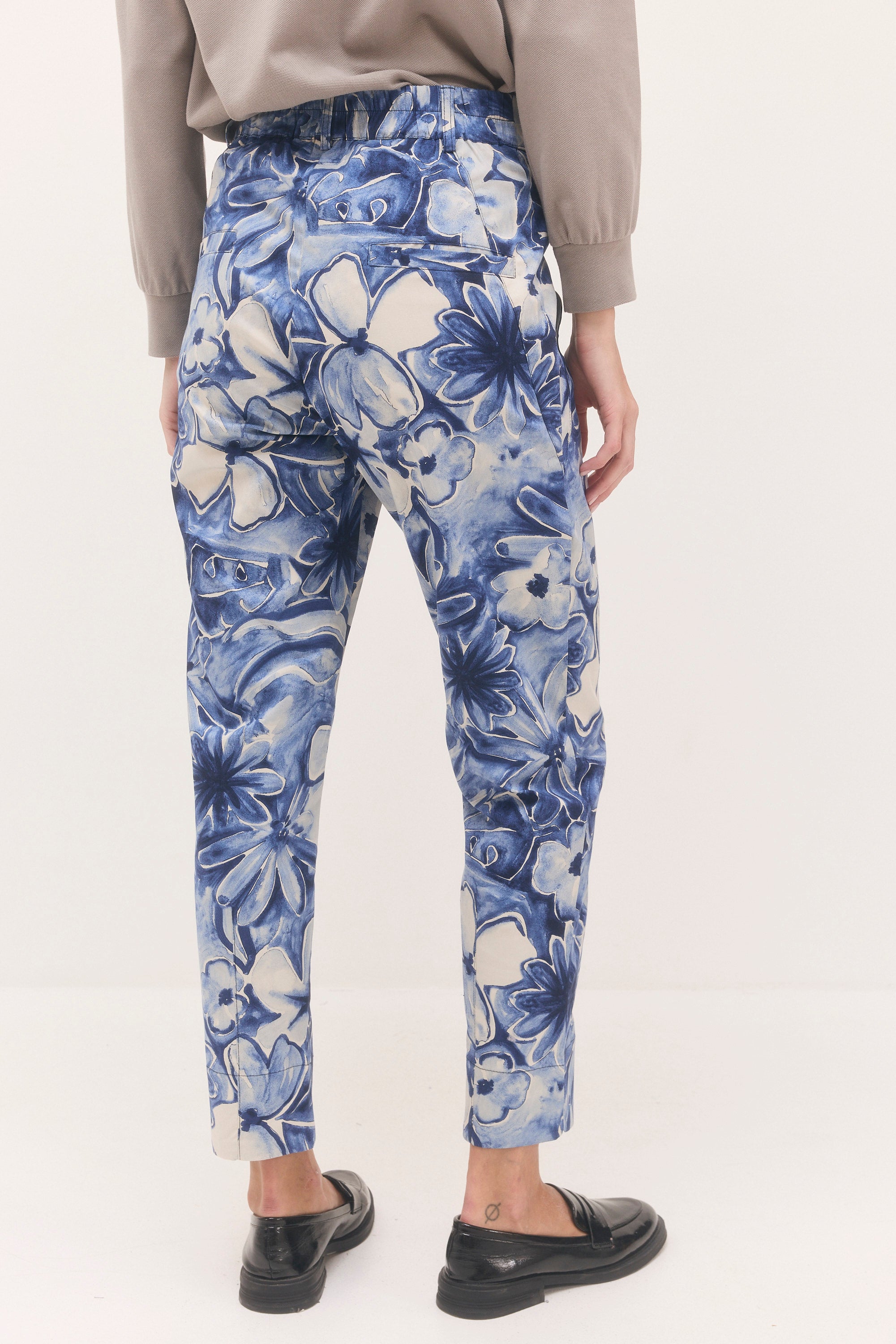 מכנסי נעמה הדפס כחול