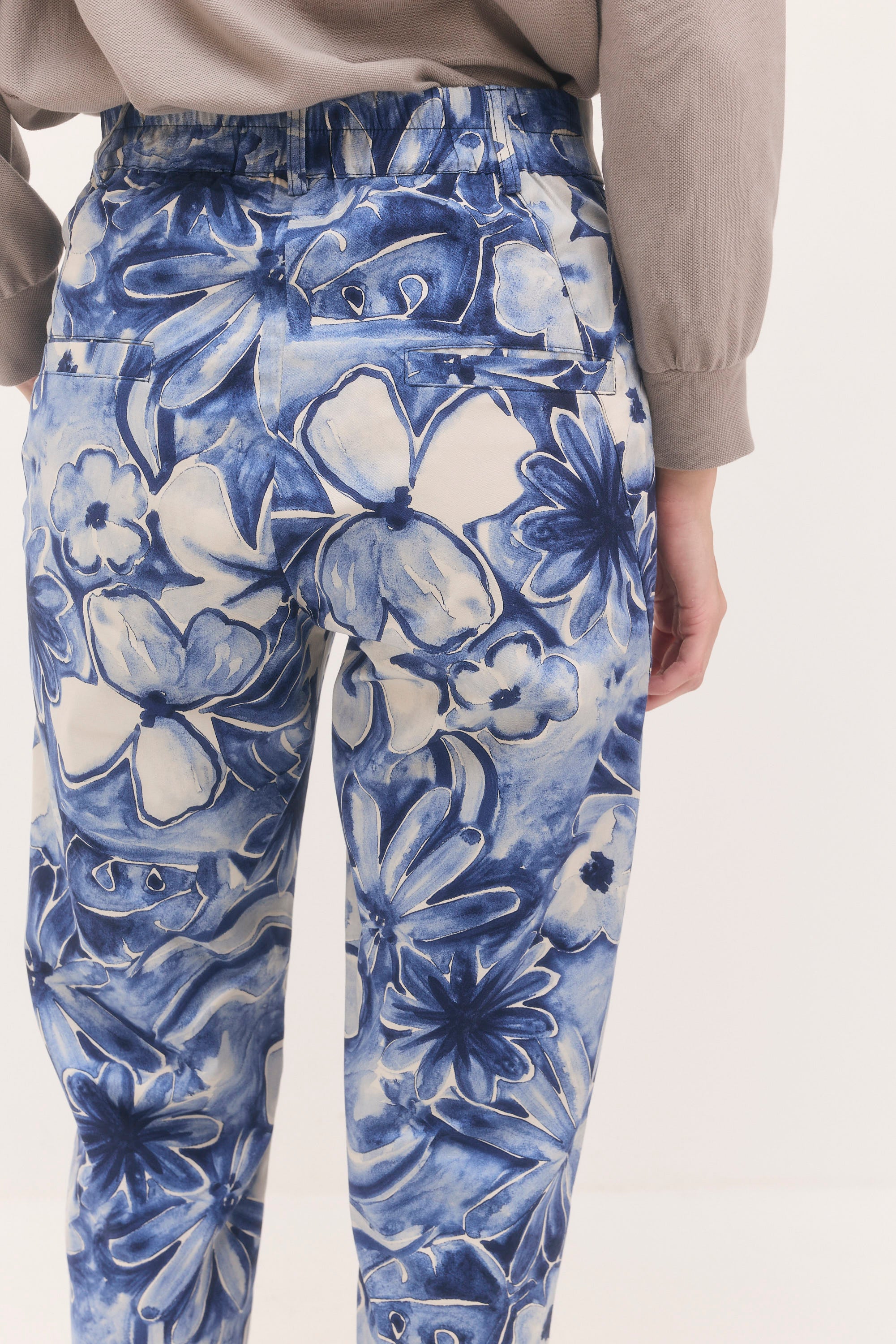 מכנסי נעמה הדפס כחול