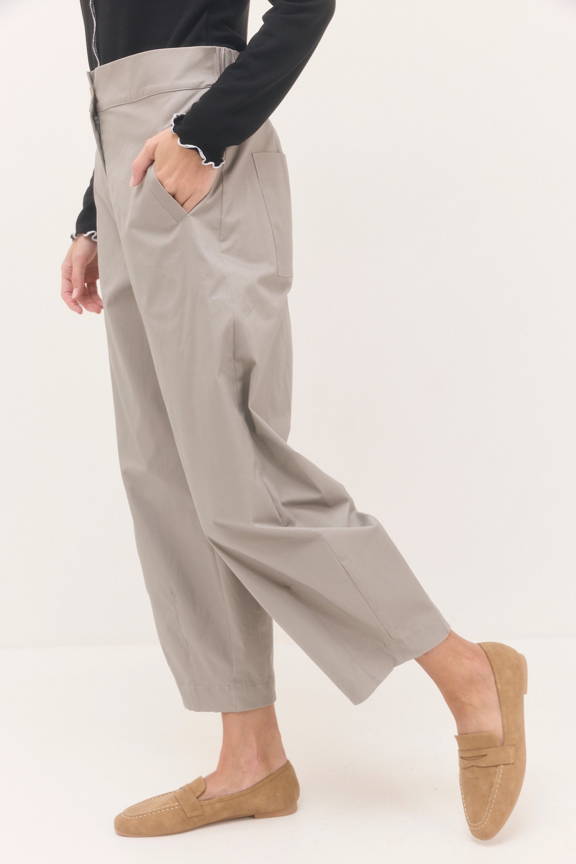 מכנסי יובל אפור אבן