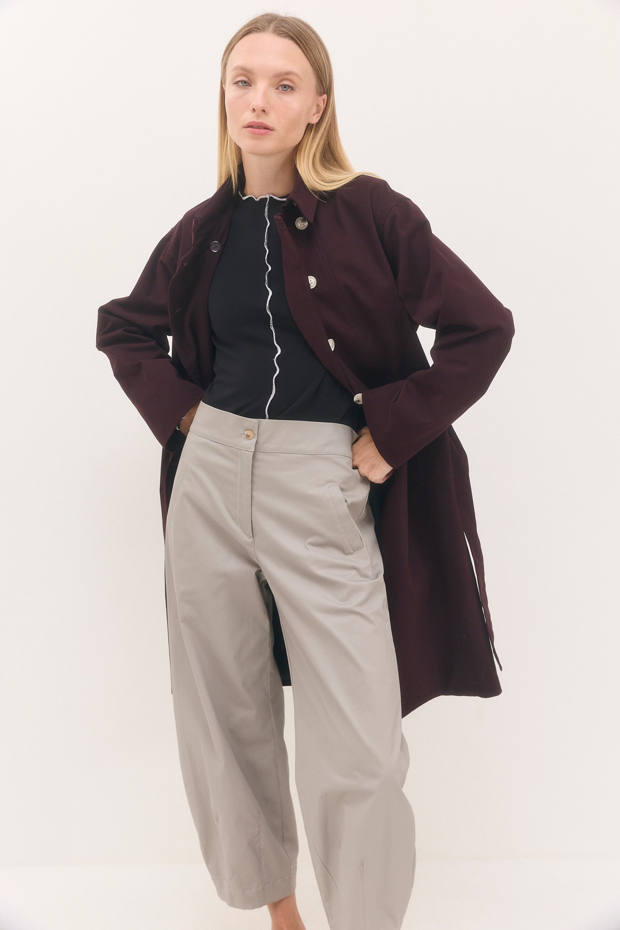 מכנסי יובל אפור אבן