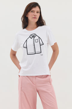 Niv Black Shirt with white print